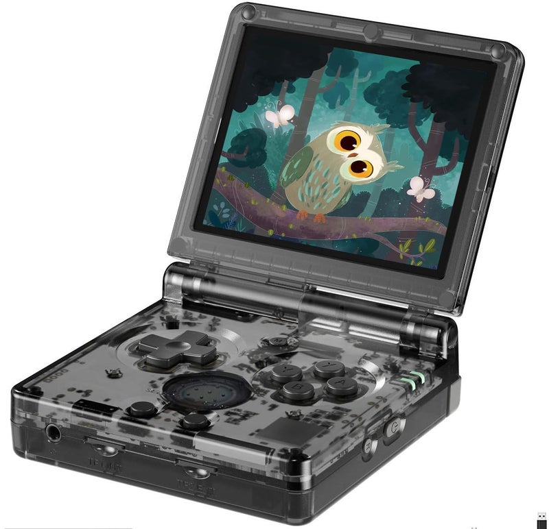 Voacle Anbernic RG35XXSP Flip Retro Handheld Game Console 35 Inch IPS Screen Linux System Builtin 64G TF Card 5532 Games Support 5G WiFi Bluetooth TV OutputTransparent Blacknew - Image 3