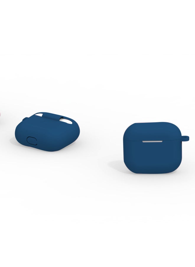 Applicable To Apple Airpods 3 Protective Case Airpods3 Case Earphone Silicone Protective Case-Color:654C Dark Blue-Applicable Model:2021 Apple Airpods 3