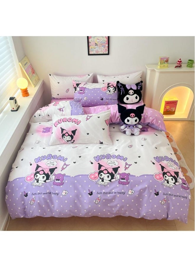 Generic 4-Piece Kuromi Cotton Comfortable Set Bed Sheet Set Children'S Day Gift Birthday Gift 200X230cm  - Image 1