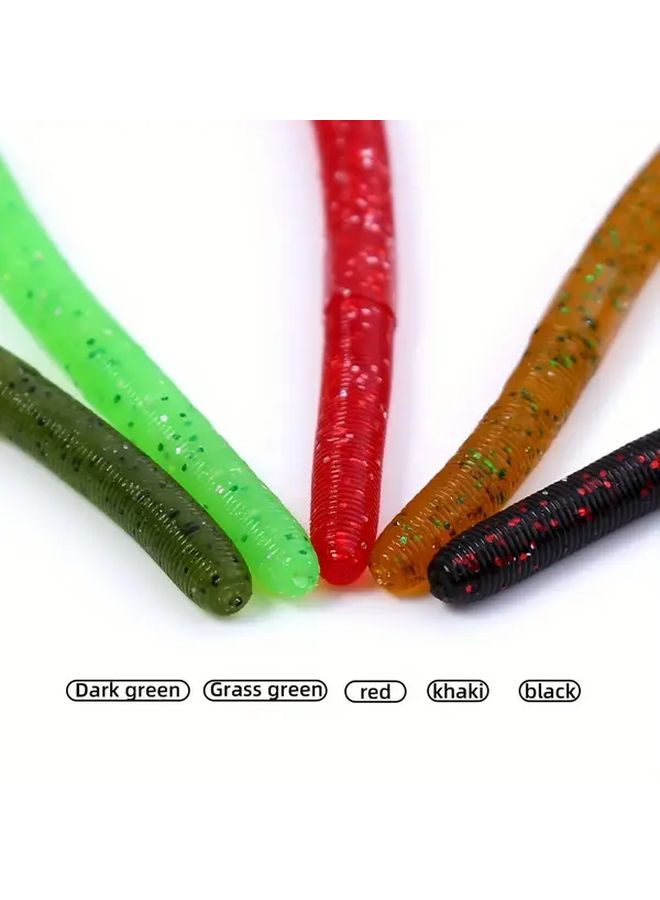 12pcs Noodle Worm Soft Bait Fishing Lures Set Floating Lead Free Fishing Tackle With Salt And Fishy Scent For Black Bream Fishing Model 21091 512 - Image 3