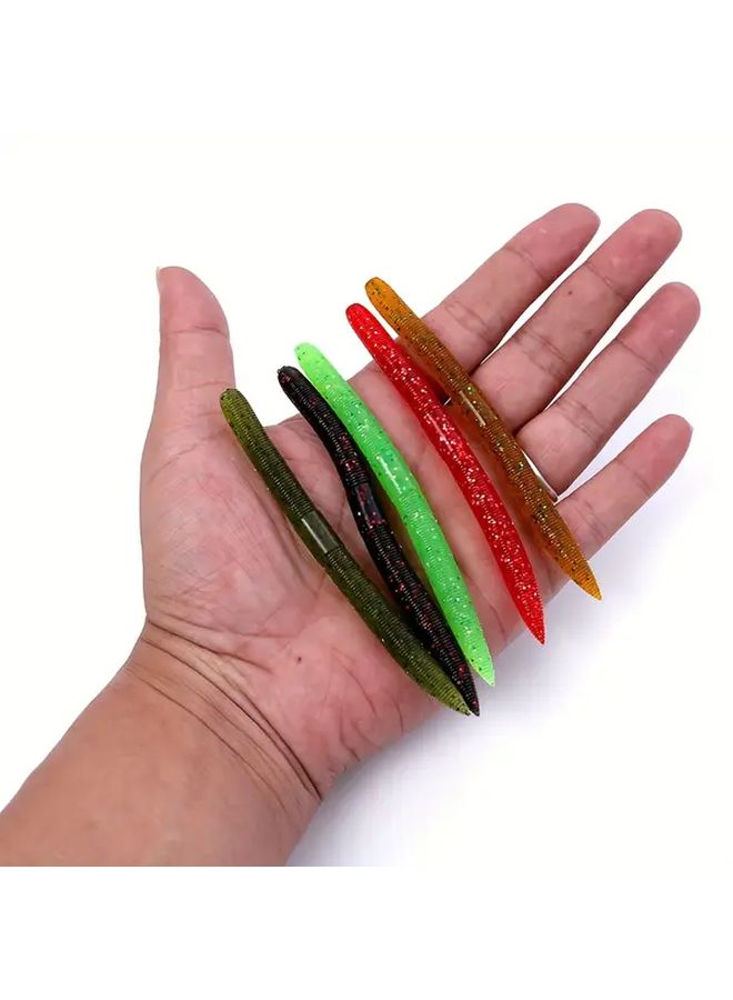12pcs Noodle Worm Soft Bait Fishing Lures Set Floating Lead Free Fishing Tackle With Salt And Fishy Scent For Black Bream Fishing Model 21091 512 - Image 4