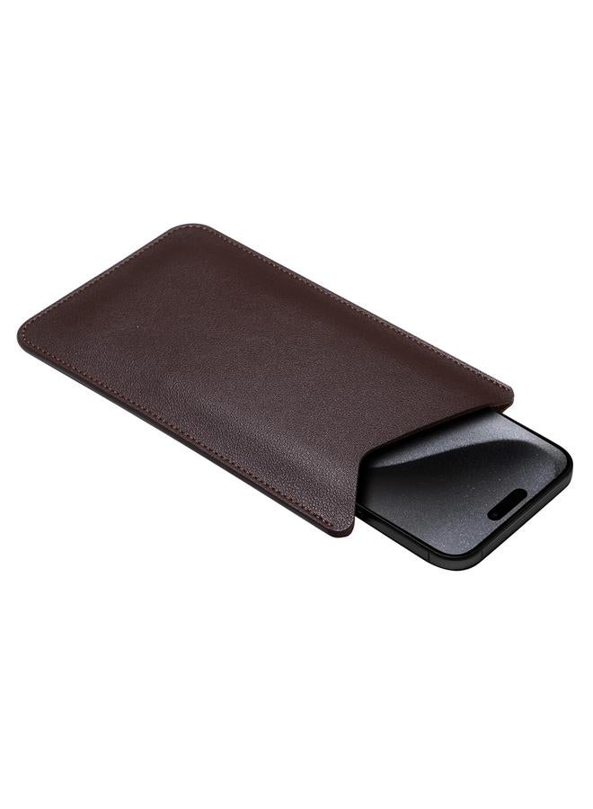 S-TOP Case For 6.7-6.9 inch Simple Open Clutch Bag Universal Nappa Pattern Leather Phone Case - Image 4