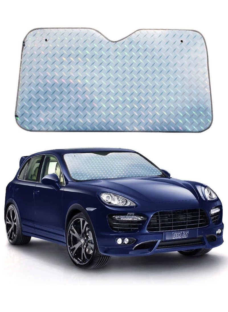 AUTOYSUR Car Windshield Sun Shade, Foldable Reflector Sunshade Offers Ultimate Protection for Car Interior, Cool Reflective Sun Blocker, UV Rays and Heat Sun Visor Protector - Image 1