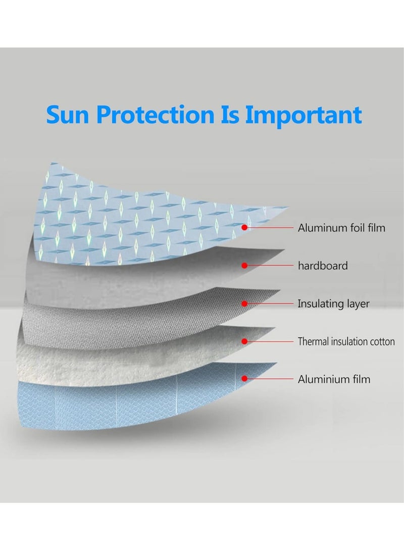 AUTOYSUR Car Windshield Sun Shade, Foldable Reflector Sunshade Offers Ultimate Protection for Car Interior, Cool Reflective Sun Blocker, UV Rays and Heat Sun Visor Protector - Image 4