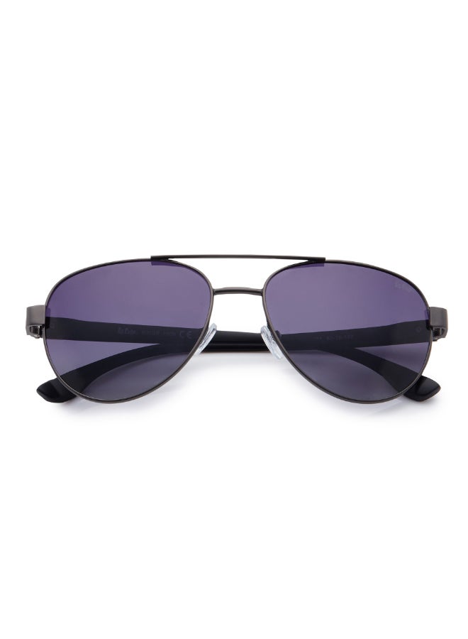 Lee Cooper Unisex Polarized Sunglasses Gun Frame Gradient Grey Mirror Lens 60mm  - LC1201C01 - Image 5