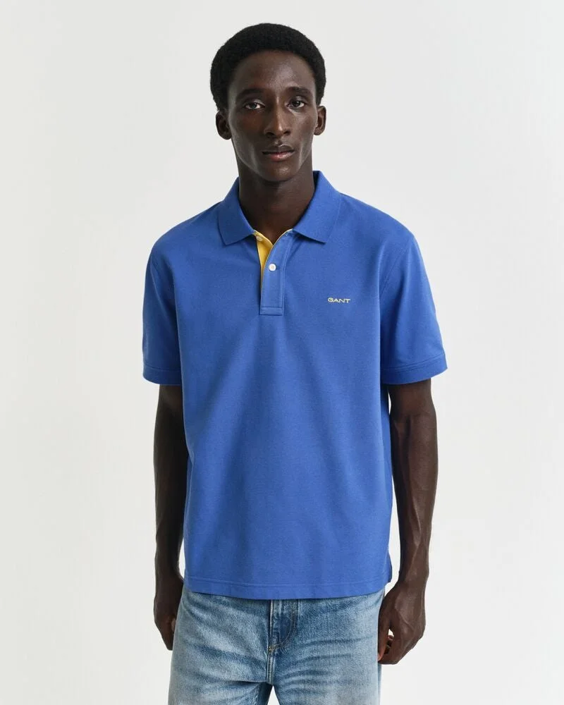 Contrast Piqué Polo Shirt