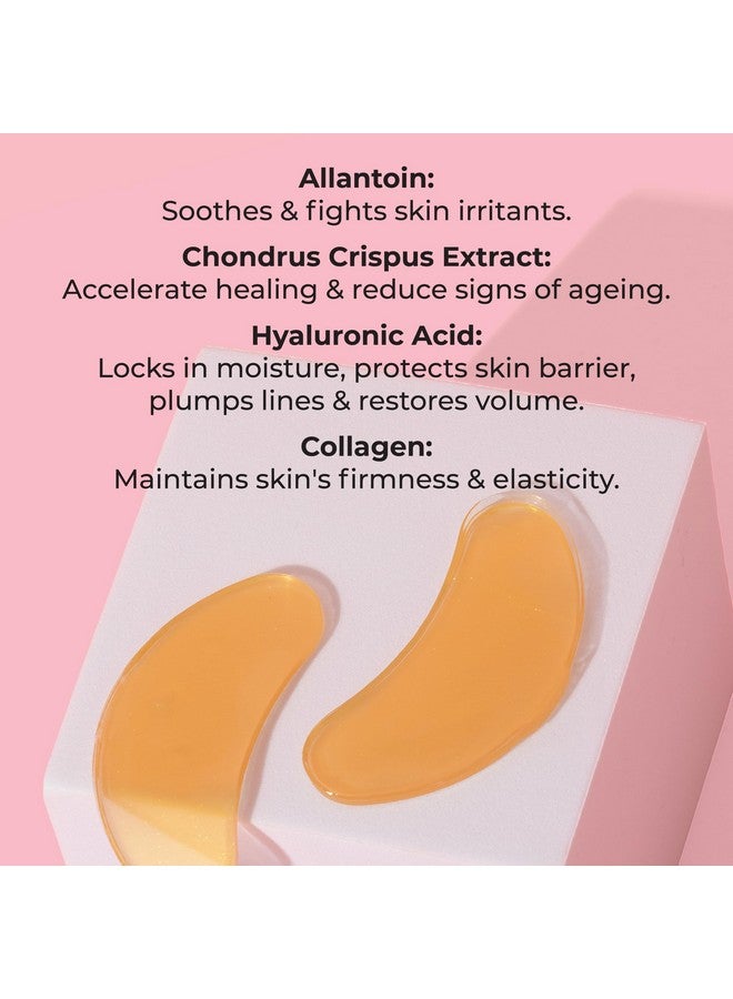 أم سي أو بيوتي رقعة العين الليلية لإصلاح البشرة من إم كو بيوتي، مقاومة لعلامات تقدم السن، هيدروجيل الذهب النشط، تفتيح البشرة وإزالة الانتفاخات، مع الكولاجين وحمض الهيالورونيك، نباتية، مستحضرات تجميل خالية من القسوة - Image 4