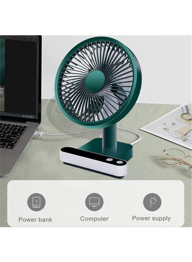 Y&D Portable Desk Fan, USB Rechargeable Battery Operated Fan with Four Speeds 24h battery life,LED Display Lower Noise,4000Mah for Home, Office, Dormitory,Desktop Table Fans  - Image 4