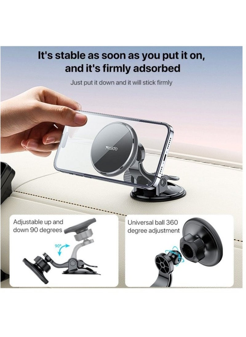 Yesido C177 Mini Suction Cup Type Magsafe Magnetic Car Holder - Image 4