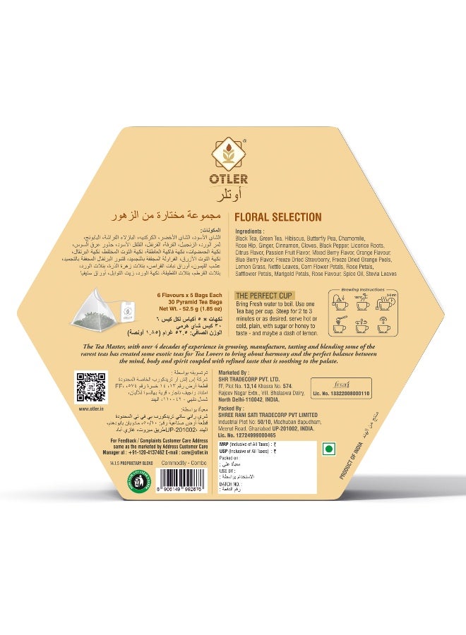 Otler HEXAGON FLORAL 30 TEA BAGS - Image 2