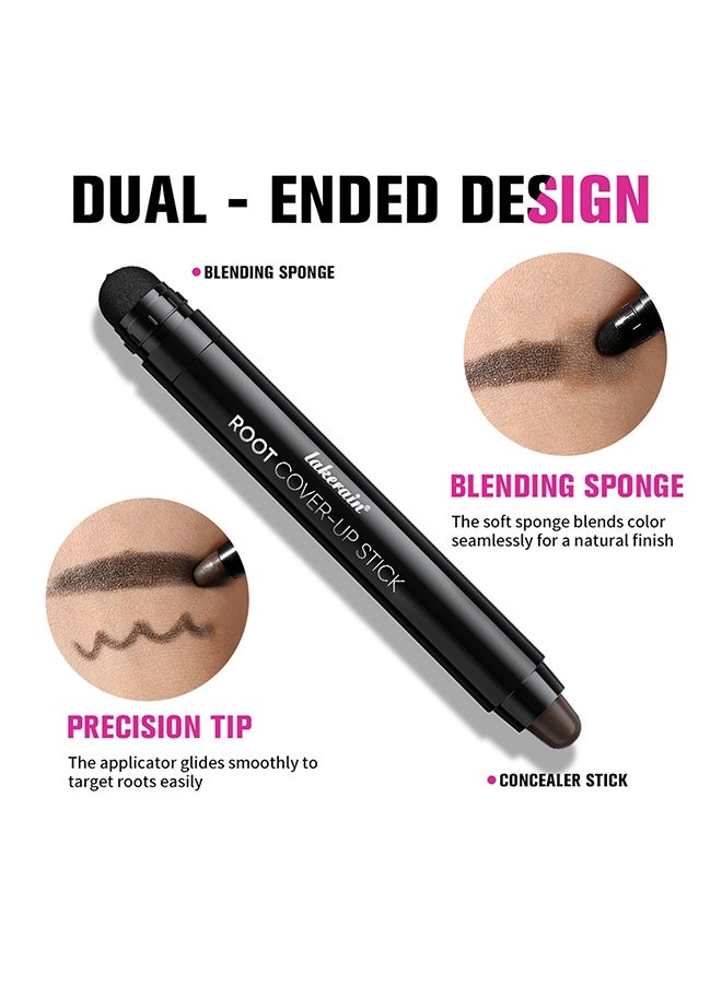 lakerain Root Cover - Up Stick, Instant Grey Hair Coverage Touch Up, Root Touch Up Hair Color, Natural Concealer for Hairline, Roots & Sides for Women & Men, 48H Makeup Lasting #1 BLACK - Image 5