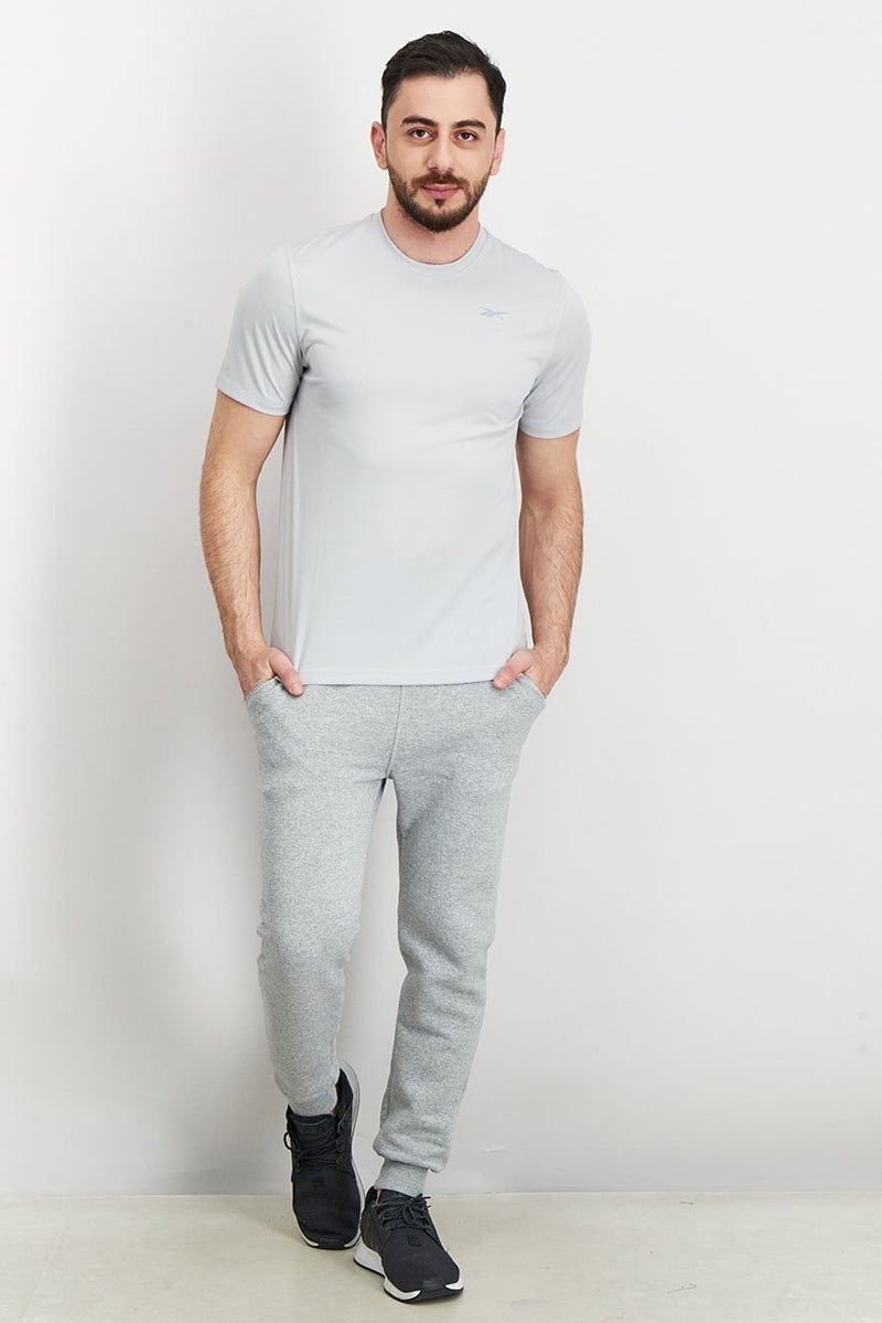 Reebok Men Sportswear Fit Short Sleeve Training T-shirt, Grey - Image 3