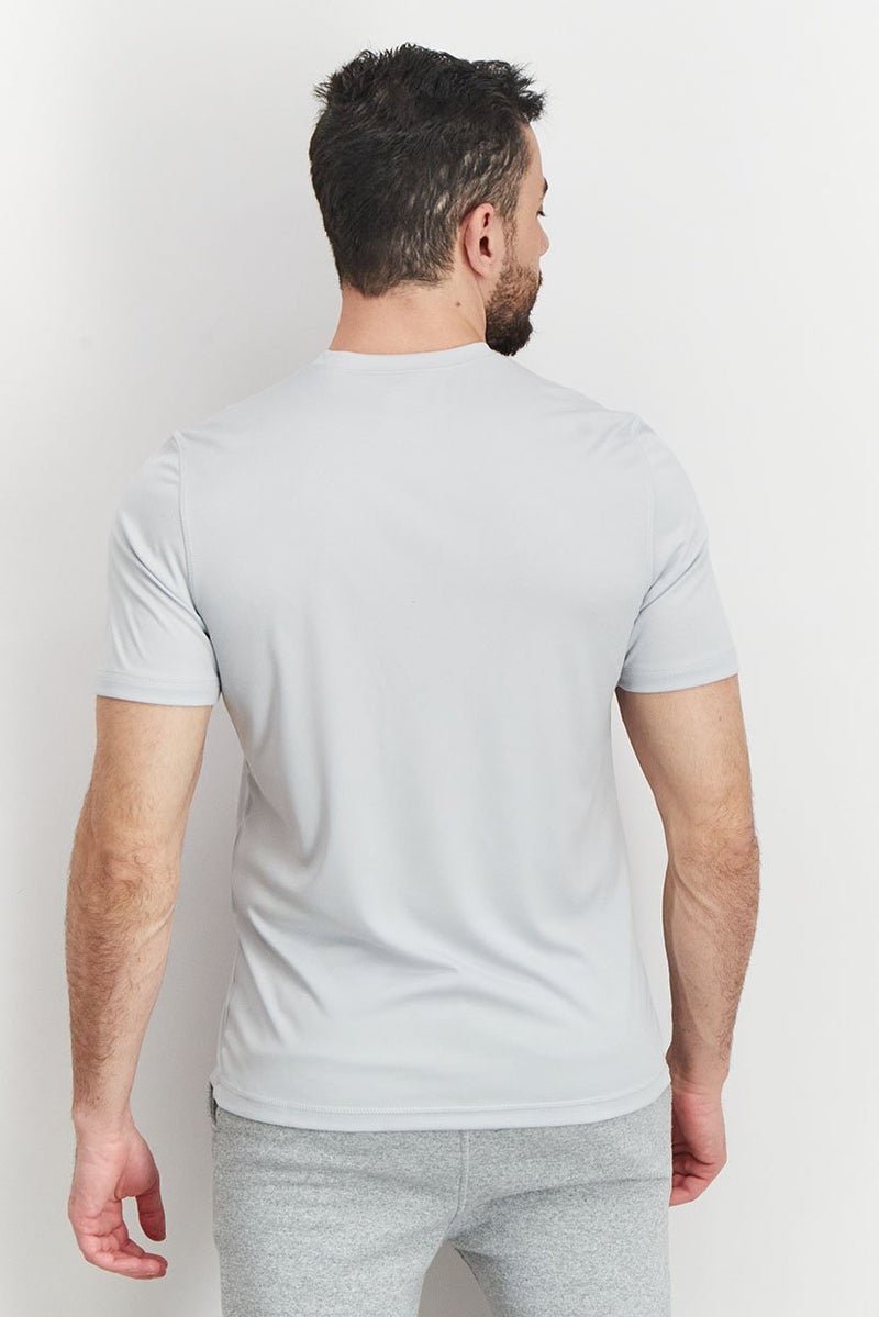 Reebok Men Sportswear Fit Short Sleeve Training T-shirt, Grey - Image 2