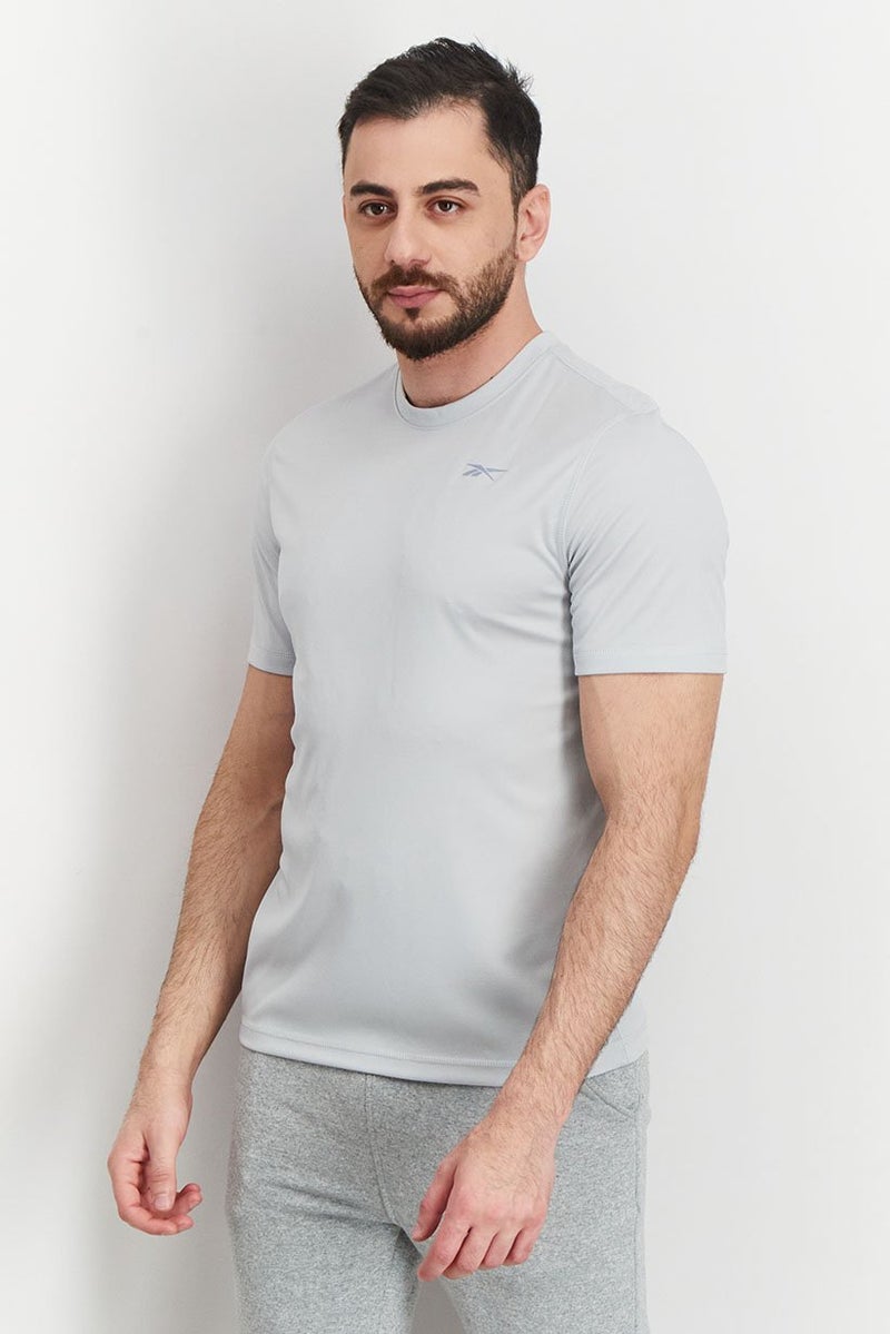Reebok Men Sportswear Fit Short Sleeve Training T-shirt, Grey - Image 4