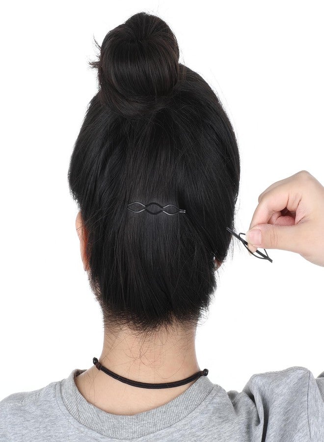 Styquenzer 48 Pieces Black Bobby Pins for Women, 2.7 Inch Geometric Metal Hair Clips Simple Plain Non Slip Black Metal Hair Clips Barrettes Vintage Hairpins Mini Bobby Pin for Women and Girls (3 Style) - Image 4