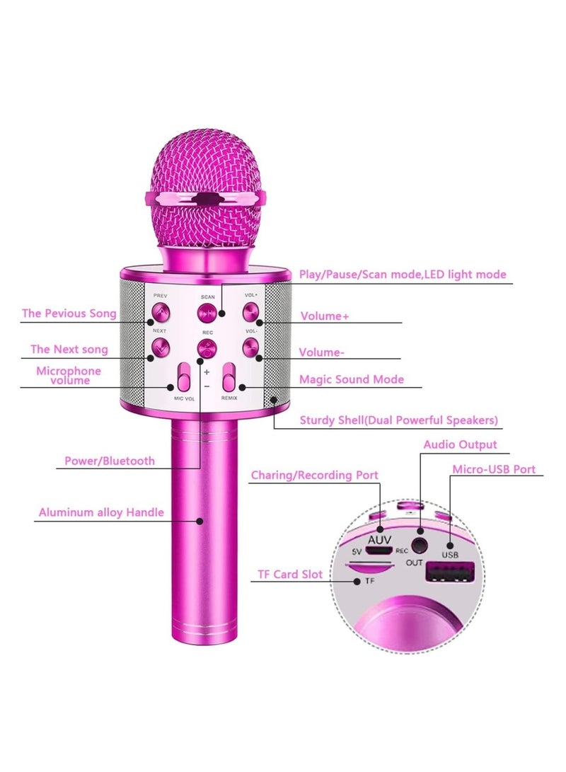 ELTRAZONE Wireless Bluetooth Karaoke Microphone Machine,Portable Handheld Karaoke Bluetooth Handheld Karaoke Speaker Player Machine for Kids Adults Home KTV Party for Android/Iphone/Ipad/Pc Girl BoyWireless Blu - Image 2