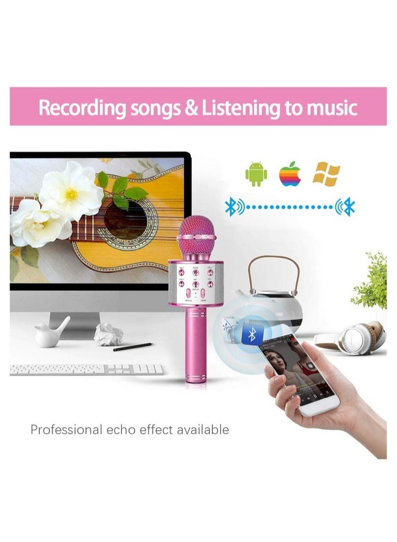 ELTRAZONE Wireless Bluetooth Karaoke Microphone Machine,Portable Handheld Karaoke Bluetooth Handheld Karaoke Speaker Player Machine for Kids Adults Home KTV Party for Android/Iphone/Ipad/Pc Girl BoyWireless Blu - Image 4