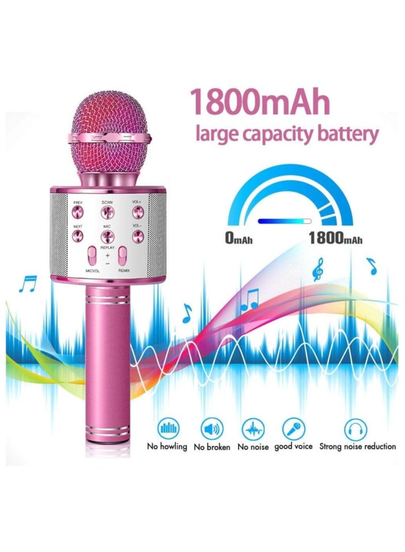 ELTRAZONE Wireless Bluetooth Karaoke Microphone Machine,Portable Handheld Karaoke Bluetooth Handheld Karaoke Speaker Player Machine for Kids Adults Home KTV Party for Android/Iphone/Ipad/Pc Girl BoyWireless Blu - Image 5