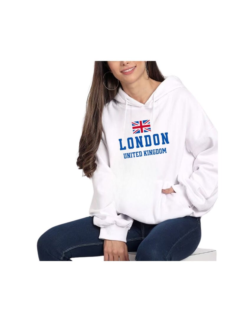 PRINTSHOP4ME UK Women's Hoodie-100% Cotton Fabric,Long Sleeve|Casual Wear For Travel,Sports&Daily Outfits|UK Printed Hoodies - Image 4