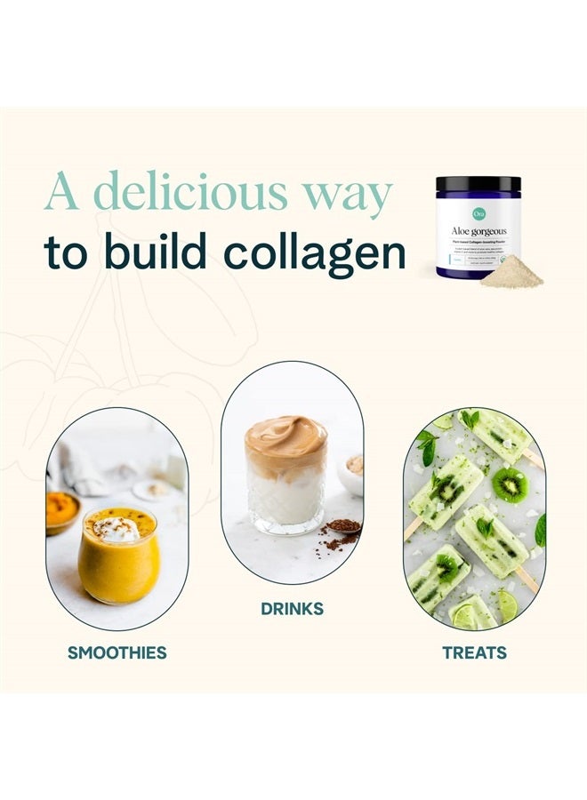 Ora Organic مسحوق تعزيز الكولاجين النباتي للنساء والرجال - دعم الشعر والبشرة والأظافر - سيليكا البامبو، بروتين نباتي، فيتامين سي العضوي، صبار الألوة - نكهة الفانيليا، 20 حصة - Image 4