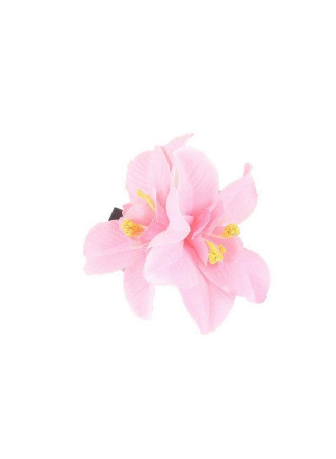 TENDYCOCO Artificial Flower Hair Clip Hawaiian Hibiscus Plumeria Hairpin Orchid Flower Headdress Bobby Pins Headwear For Woman Girl Lady 5Pcs (Random Color) - Image 4