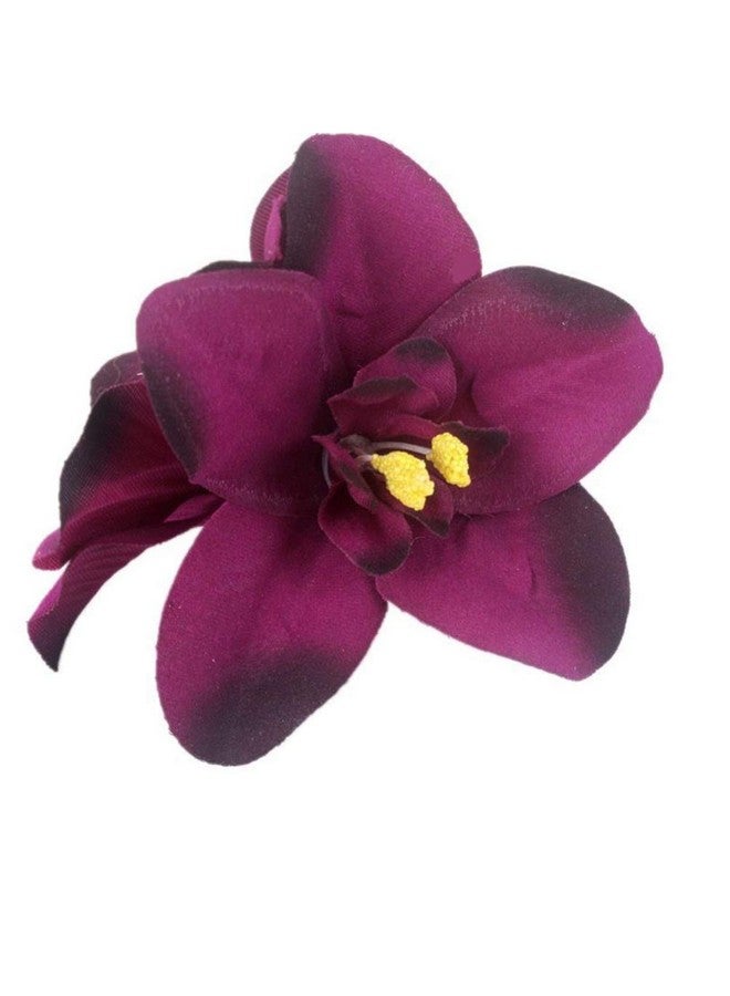 TENDYCOCO Artificial Flower Hair Clip Hawaiian Hibiscus Plumeria Hairpin Orchid Flower Headdress Bobby Pins Headwear For Woman Girl Lady 5Pcs (Random Color) - Image 2