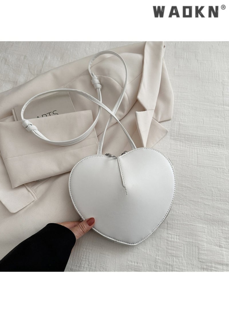 WAOKN The exquisite handbag and crossbody specially designed for stylish ladies, a special Valentine's Day gift, highlighting a trendy item with personality and taste（white） - Image 1
