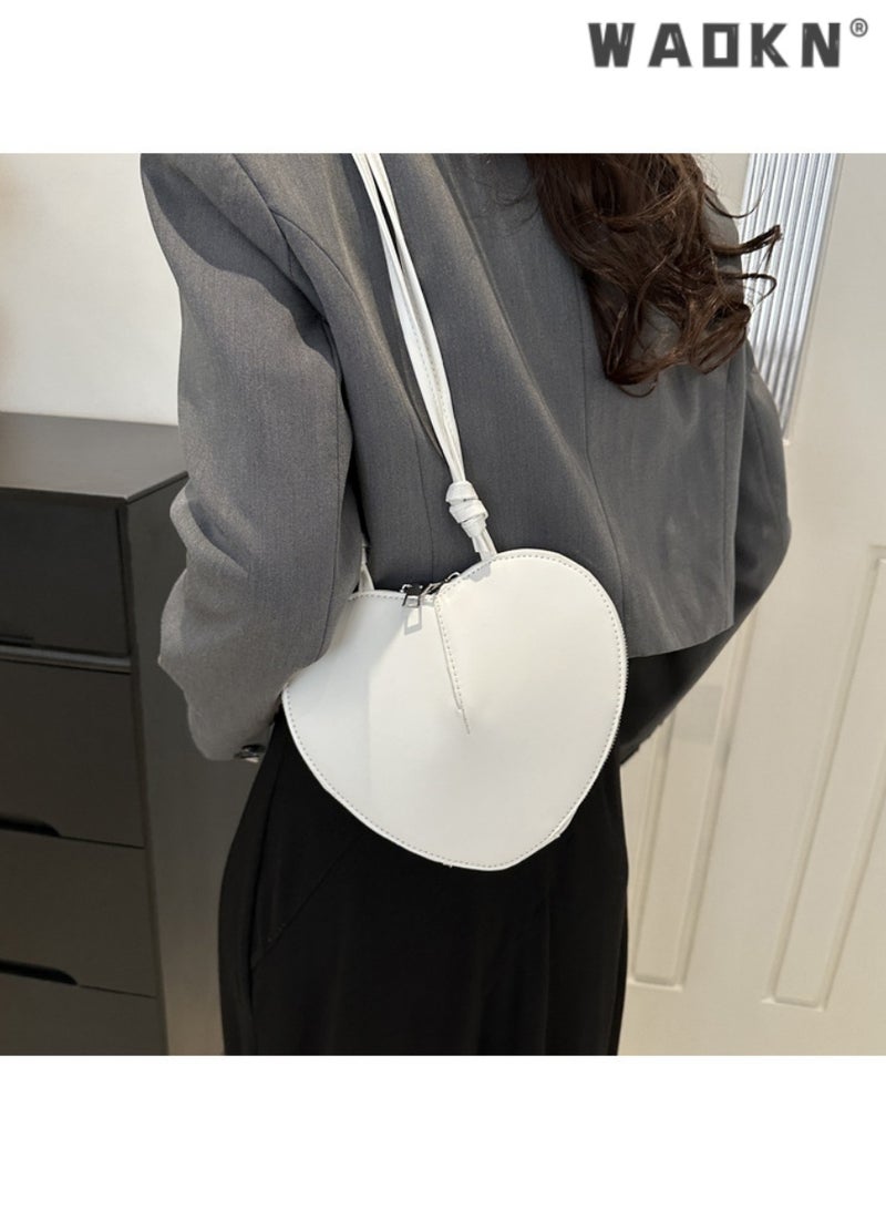 WAOKN The exquisite handbag and crossbody specially designed for stylish ladies, a special Valentine's Day gift, highlighting a trendy item with personality and taste（white） - Image 2