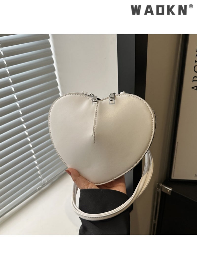 WAOKN The exquisite handbag and crossbody specially designed for stylish ladies, a special Valentine's Day gift, highlighting a trendy item with personality and taste（white） - Image 4