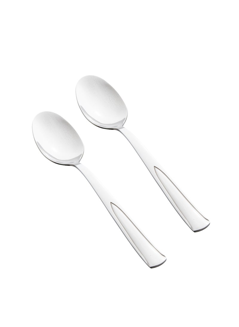 هيك طقم ملاعق أكل ستانلس ستيل 6 قطع فضي - Image 2