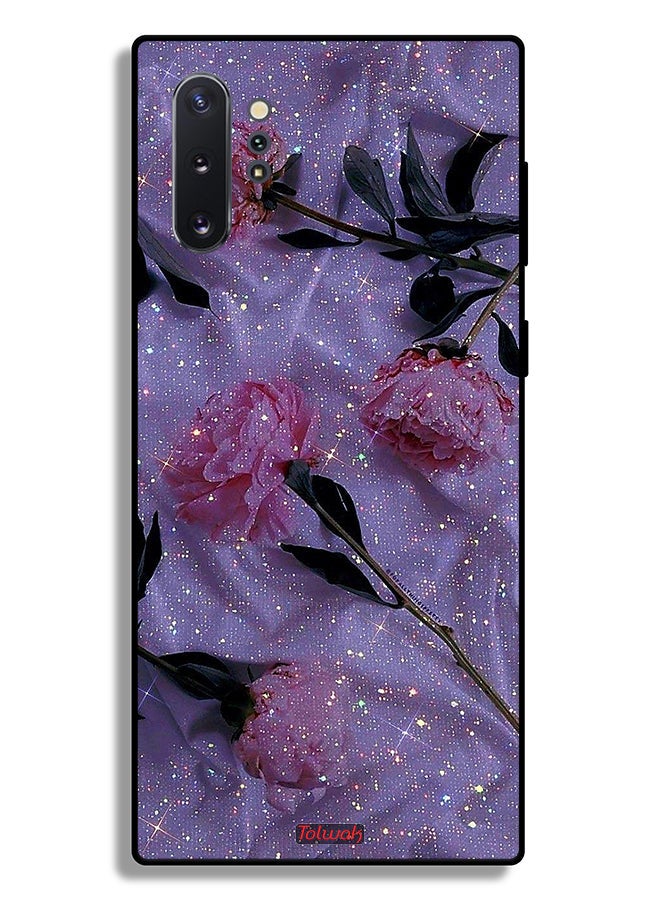 Tolwak Samsung Galaxy Note 10 Plus Protective Case Cover Glitter Roses - Image 2