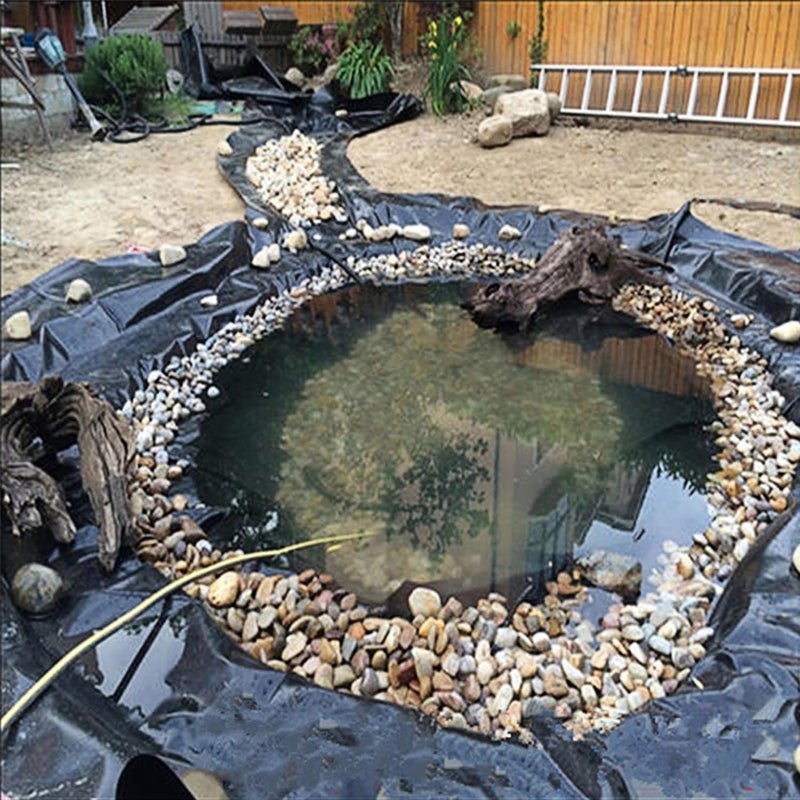 أدرويتيت بطانة بركة 10 × 15 قدم، بطانة HDPE لبركة الأسماك 20 مل، بطانة برك للبرك الخارجية، برك الكوي، نافورة الحديقة، شلال - Image 3