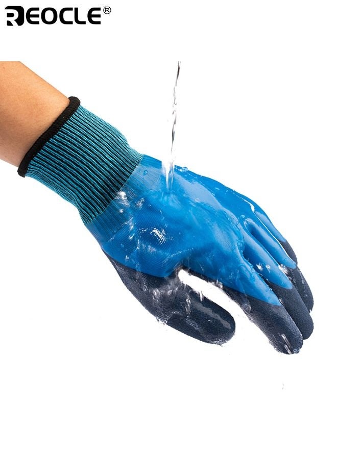 ريوكل 2 أزواج قفازات الصيد مقاومة للماء المضادة للانزلاق الصيد قفازات السمك ثقب واقية من قفازات الصيد على الجليد للتعامل مع الصيد والتنظيف والصيد والصيد وإكسسوارات الصيد للنساء والرجال - Image 5