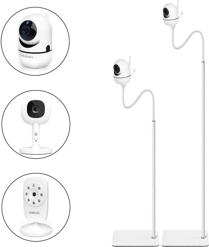 iTODOS 68.8" Adjustable Height Baby Monitor Floor Stand Holder for HelloBaby HB6550/HB65/HB6558/HB66/HB248,Nanit Pro Smart Baby Monitor & Flex Stand,ANMEATE SM935E,Vtech VM901/VM919 Baby Monitor Camera - Image 1