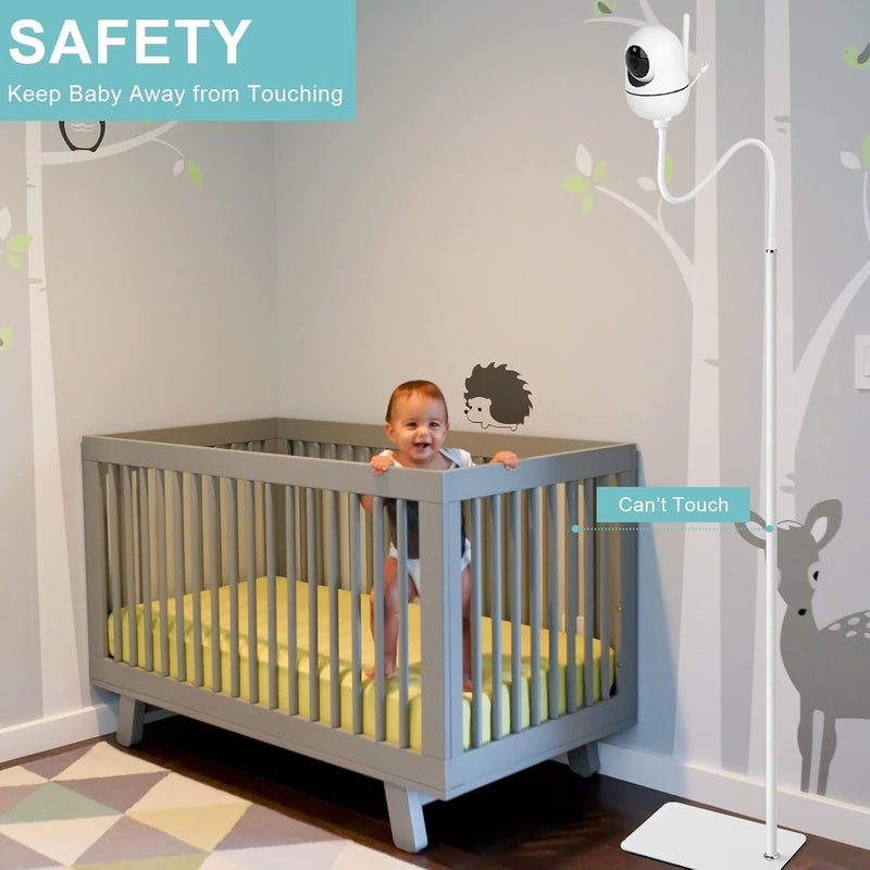 iTODOS 68.8" Adjustable Height Baby Monitor Floor Stand Holder for HelloBaby HB6550/HB65/HB6558/HB66/HB248,Nanit Pro Smart Baby Monitor & Flex Stand,ANMEATE SM935E,Vtech VM901/VM919 Baby Monitor Camera - Image 5