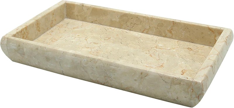 Creative Home Deluxe Champagne Marble Stone Guest Towel, Vanity Tray - Image 1