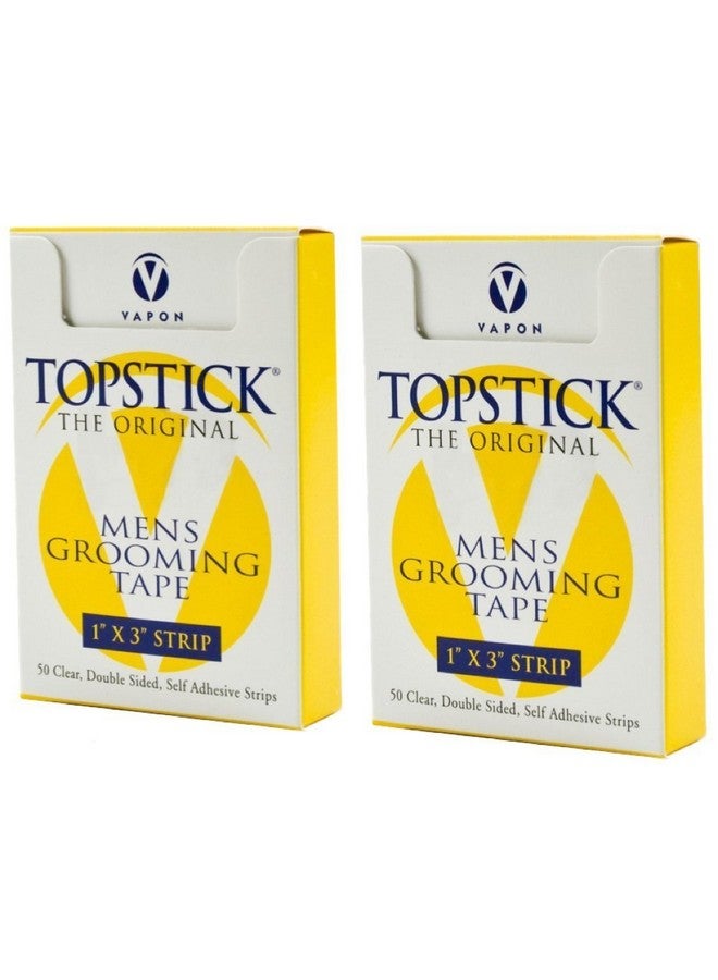 Vapon Topstick 1" X 3" - 50 Strips in each box (2 boxes) Hypo-Allergenic All Purpose Clear Double Tape - Image 1