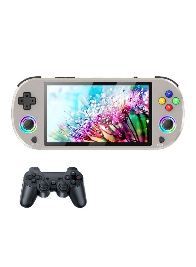 M22PRO 5-Inch Ultra HD 3D Arcade Console with RGB Racing Rainbow Light Effects, 64GB Memory, Supports PS1 Games & Gamepad（Grey） - Image 1