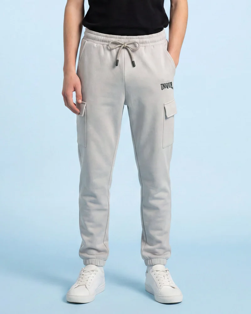 REDTAG Senior Boys Grey Melange Cargo Active Pants