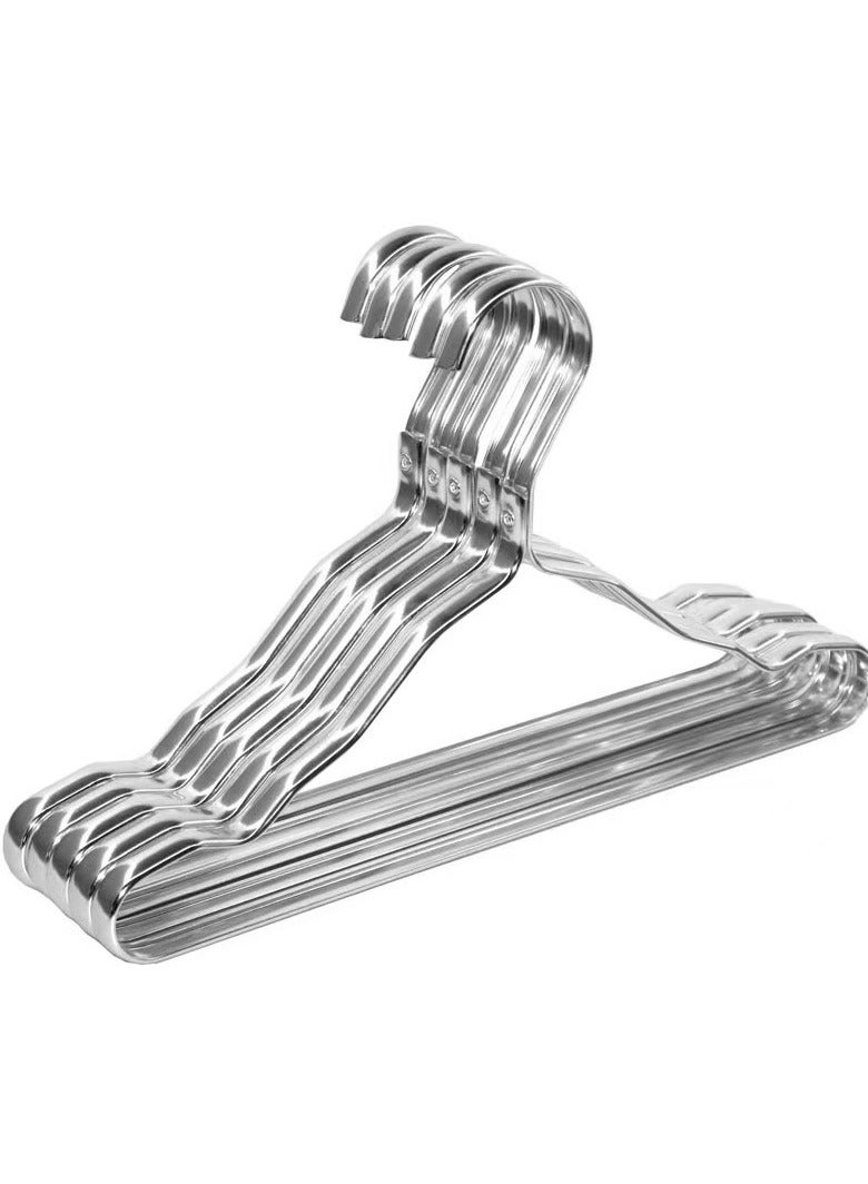 New Children's Hanger Aluminum Alloy Hanger Baby Hanger 5pcs Silver - Image 1