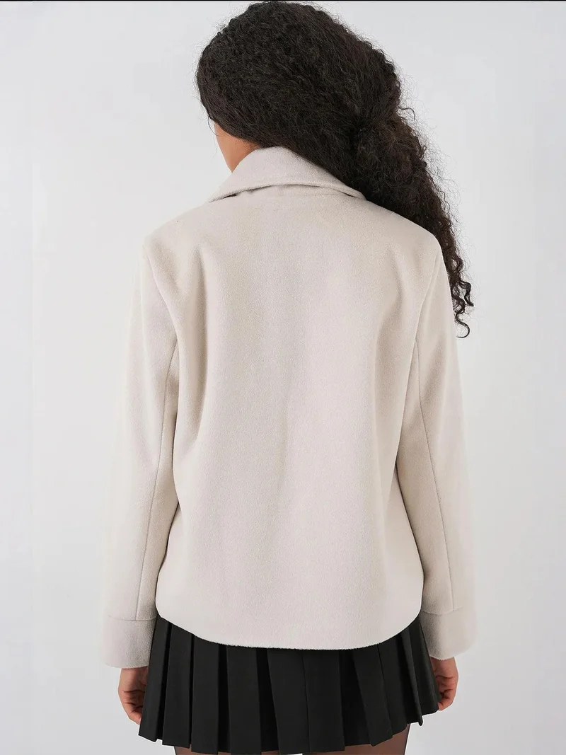 بيغ دارت جاكيت  مزدوج الصدر بنقوش