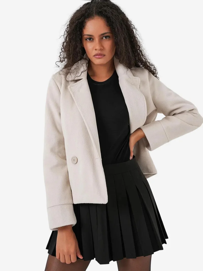 بيغ دارت جاكيت  مزدوج الصدر بنقوش