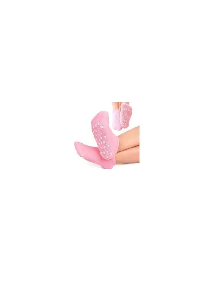 Generic Ultra-Soft Moisturizing Socks with Spa Gel Vitamin E and Oil Infuse for Repair Dry ed Skins (Multicolour)  - Image 2
