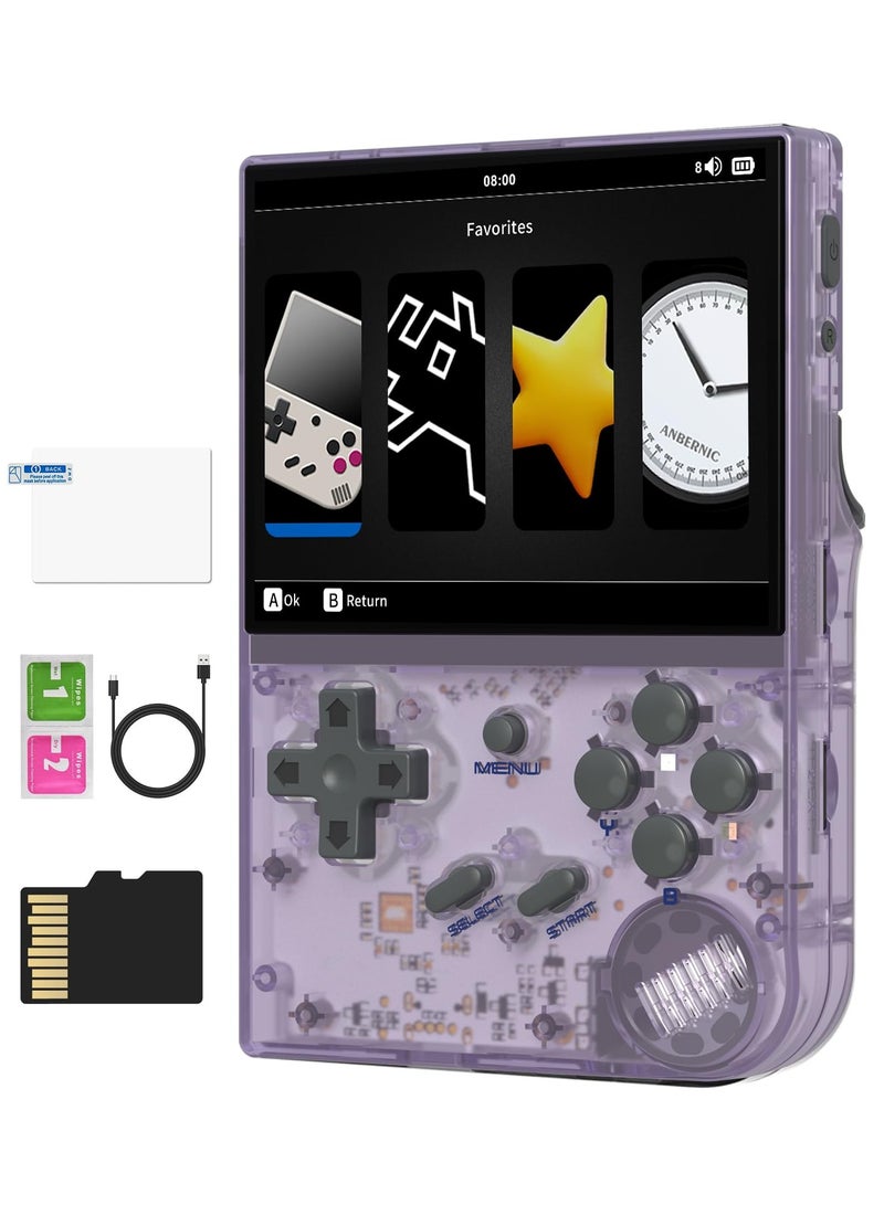 ANBERNIC  RG35XX Retro Handheld Game Console, 3.5-inch IPS Screen, 64GB Game Card, Linux OS Game Player, 3200mAh Battery Gaming Console Compatible with Bluetooth WiFi - Image 1