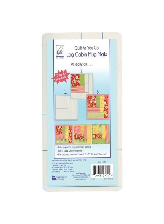 June Tailor Inc JT-1472 Quilt As You Go Mug Mat Log Cabin Notions, - Image 3