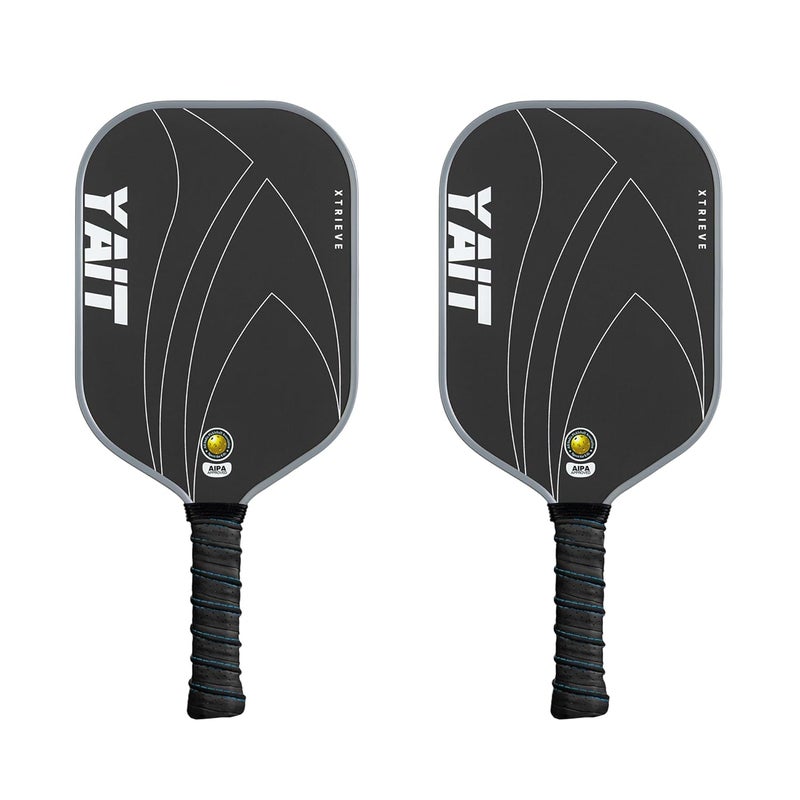 YAIT Sports Xtrieve Pickle Ball Racket Set of 2 | 16mm T700 Charged Carbon Fiber Frosted Surface | Highly Dense 8mm PP Honeycomb Core |Pro-Level Spin & Control |AIPA Approved Paddle of USAPA Standards - Image 1