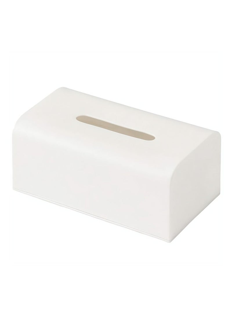 SYOSI Plastic Tissue Box SYOSI Tissue Dispenser Box Napkin Tissue Holder for Home Kitchen Desk Organizer Large Size White - Image 1