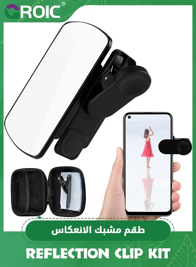 GROIC Smartphone Camera Mirror Reflection Clip Kit, Adjustable Phone Camera Mirror Reflection Clip Kit, Mirror Reflection Clip Kit, Mirror Reflection for Phone Camera  - Image 1