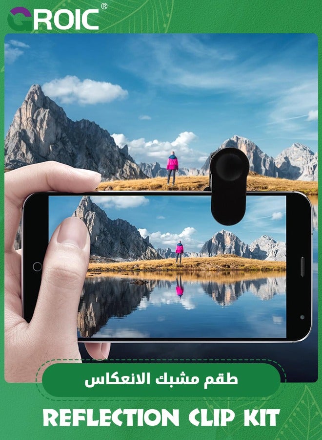 GROIC Smartphone Camera Mirror Reflection Clip Kit, Adjustable Phone Camera Mirror Reflection Clip Kit, Mirror Reflection Clip Kit, Mirror Reflection for Phone Camera  - Image 3