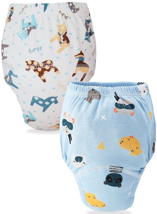 Bembika Baby Potty Training Pants, Cotton Potty Training Pants For Babies, Waterproof Breathable Padded Underwear for Toddler - Pack 2 (15-20 Months)(M - Size), (2M) - Image 1